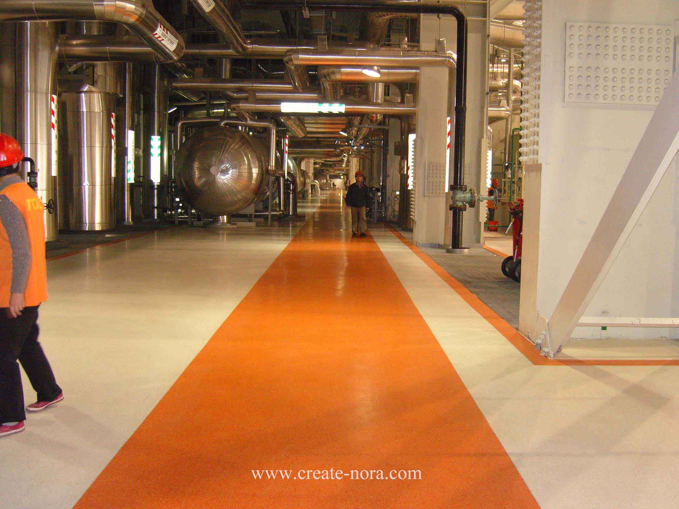 the photo of nora rubber flooring in Yuhuan Power Plant 1